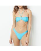 Flitsend blauw bikinibroekje met hoge taille