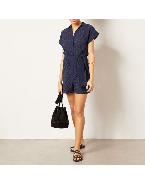 Marineblauwe jumpsuit Carl