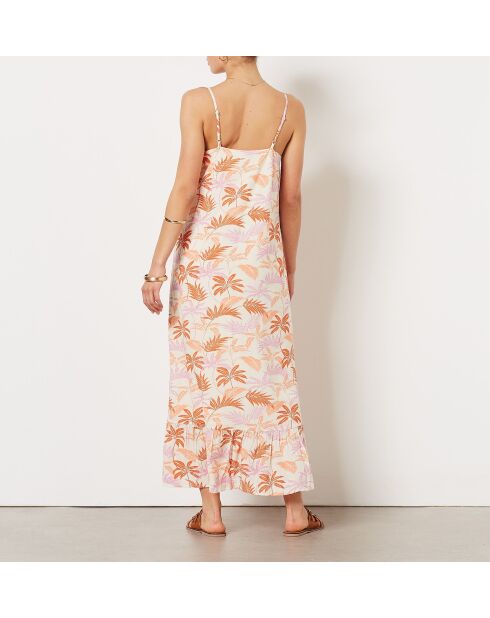 Felixa bedrucktes Kleid mit weißem Hintergrund