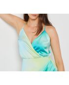 Lenah jurk met veelkleurige print