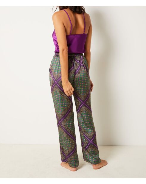 Maia Hose mit grünem Hintergrunddruck