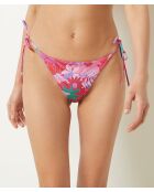 Verso Bikinihose mit pinkem Hintergrundprint