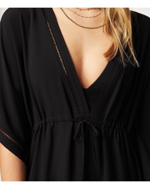 Tunique à manches courtes midi Amira b noir