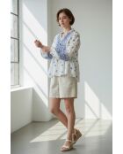 Chemise en lin mélangé Louisa marine