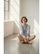 Chemise en lin mélangé Louisa marine