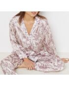 Fiore Shirt mit pinkem Hintergrundprint