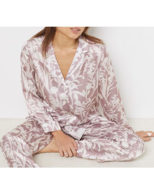 Fiore Shirt mit pinkem Hintergrundprint