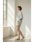 Chemise en lin mélangé Louisa marine