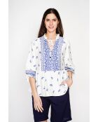 Chemise en lin mélangé Louisa marine