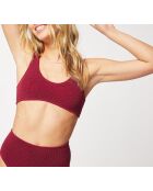 Soutien-gorge sans armature brassiere et sans coque Onesize by etam bordeaux grenat