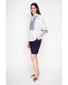 Chemise en lin mélangé Louisa marine