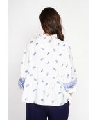 Chemise en lin mélangé Louisa marine