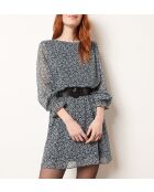 Abito Baty blu verde stampato