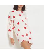 Big T Vlas ecrufarbenes Nachthemd