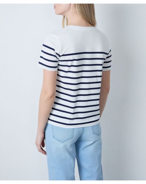 Ponita weißes gestreiftes T-Shirt