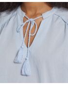 Una blusa blu azzurra Confiance