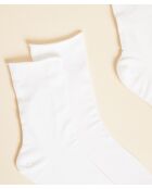 Calzini midi in cotone bianco 2PP