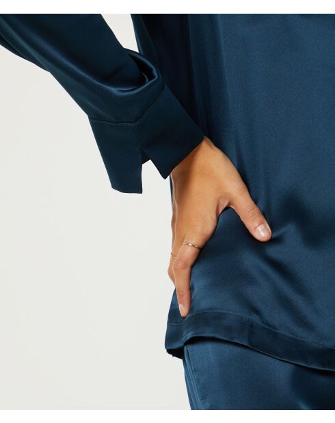 Donkerblauw overhemd