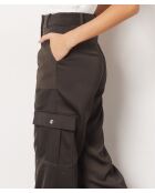 Pantaloni Renys marrone scuro