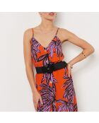 Felixa Kleid mit korallenfarbenem Hintergrunddruck