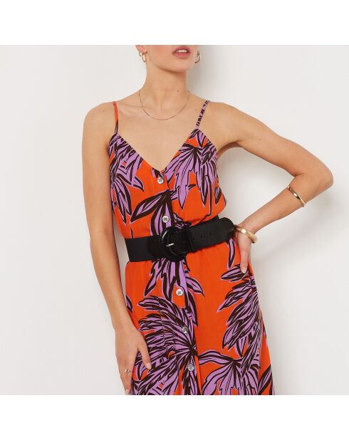 Felixa Kleid mit korallenfarbenem Hintergrunddruck