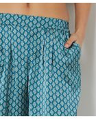 Blauwe broek met print Vinia