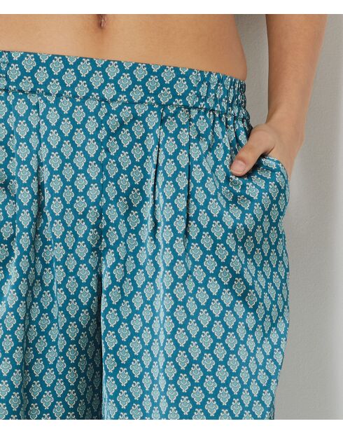 Blauwe broek met print Vinia