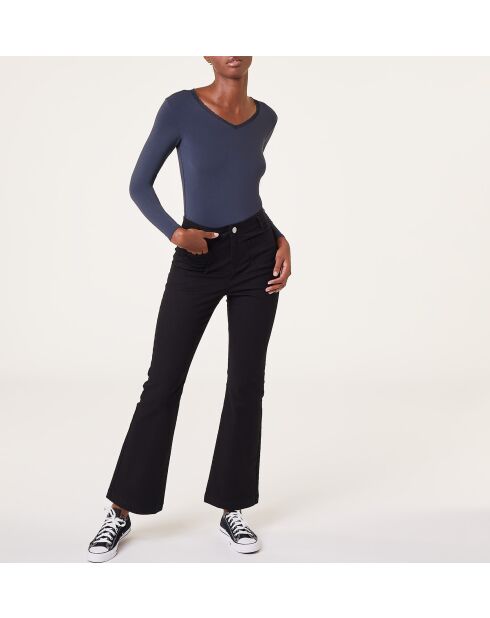 Warm Me Up marineblauw T-shirt met kant