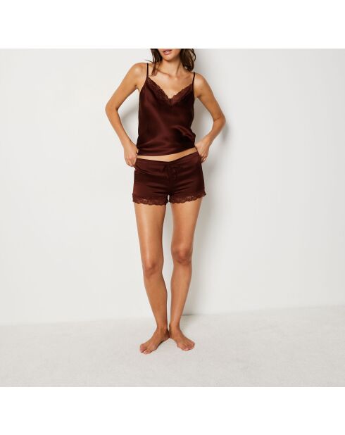 Pantaloncini granati bordeaux lattiginosi