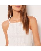 Camiseta sin mangas exclusiva en color crudo