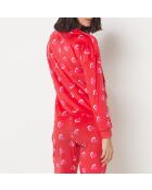 Vikacha roter zweiteiliger Pyjama