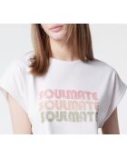 T-shirt met roze parels