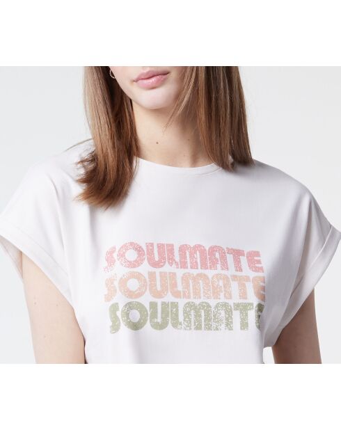 T-shirt met roze parels