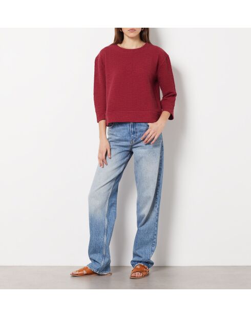 Aaron bordeauxrood T-shirt