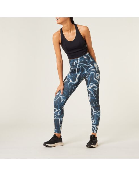 Legging Match imprimé bleu vert