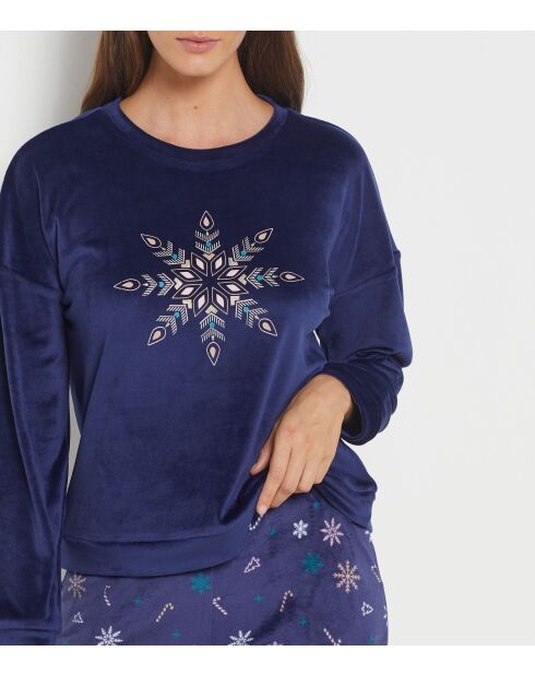 Reena Spe marineblauwe tweedelige pyjama