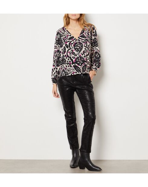 Noco shirt bedrukt blauwgroen