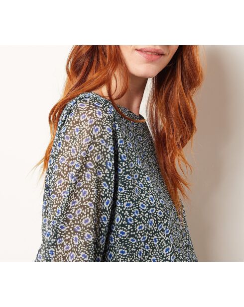 Abito Baty blu verde stampato