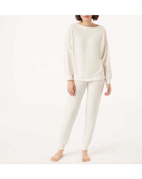 Ecrufarbene Hose Calino