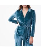 Samtiges, tannengrünes Hemd