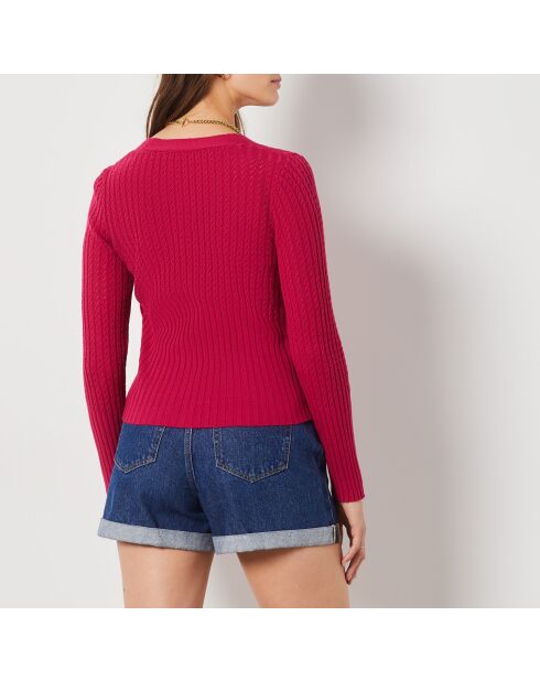 Marisa dunkelrote Strickjacke