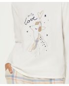 Pigiama tre pezzi beige Ocea