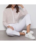 Wit geborduurd hemd Olaria