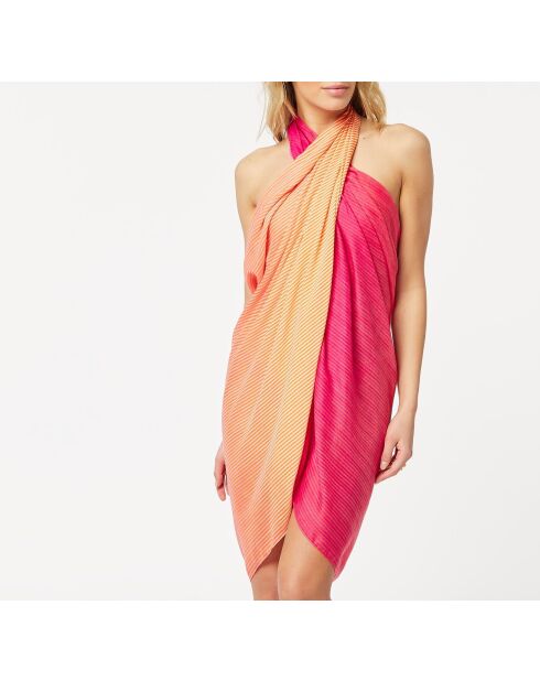 Sciarpa Sabri Sabri rosa e arancione