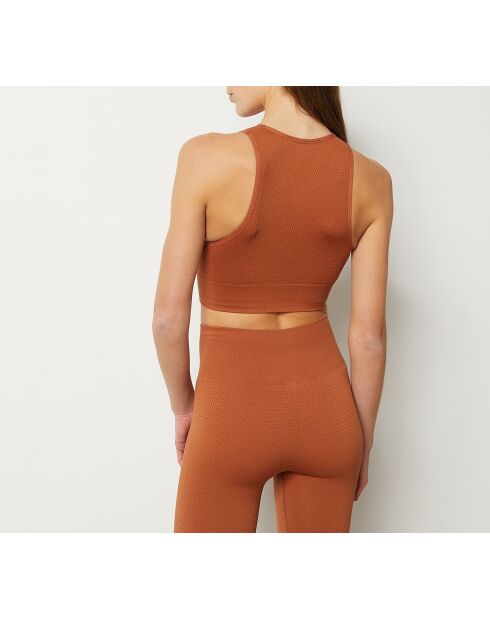 Braunes Prana Crop-Top