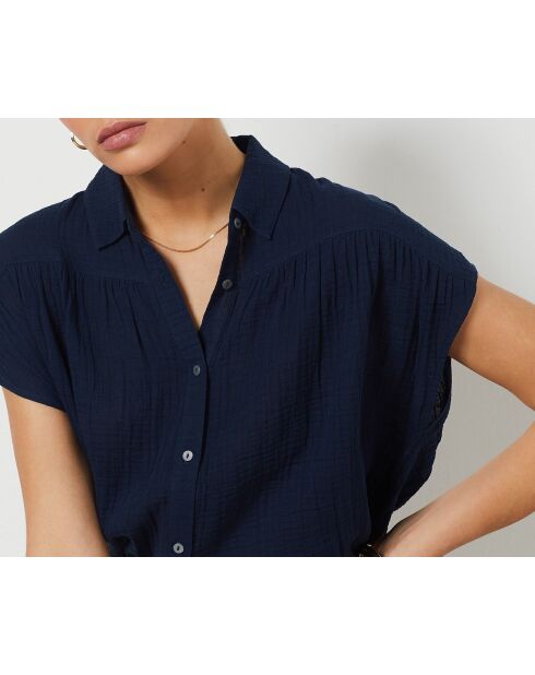 Marineblauw hemd Fanilo