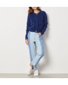 Marineblauwe jas Cyndelle