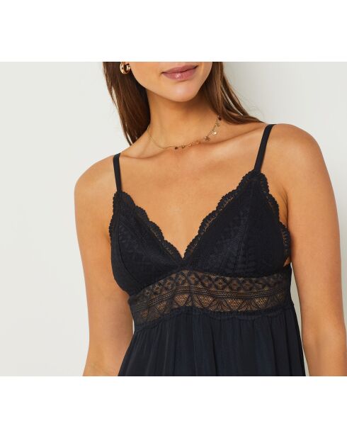 Idole Triangle schwarzes Nachthemd