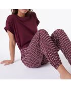 Pantaloni Sven bordeaux granato