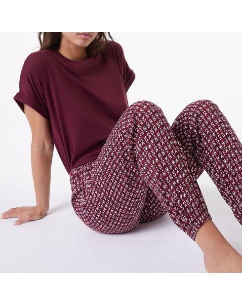 Sven bordeauxrode granaatbroek